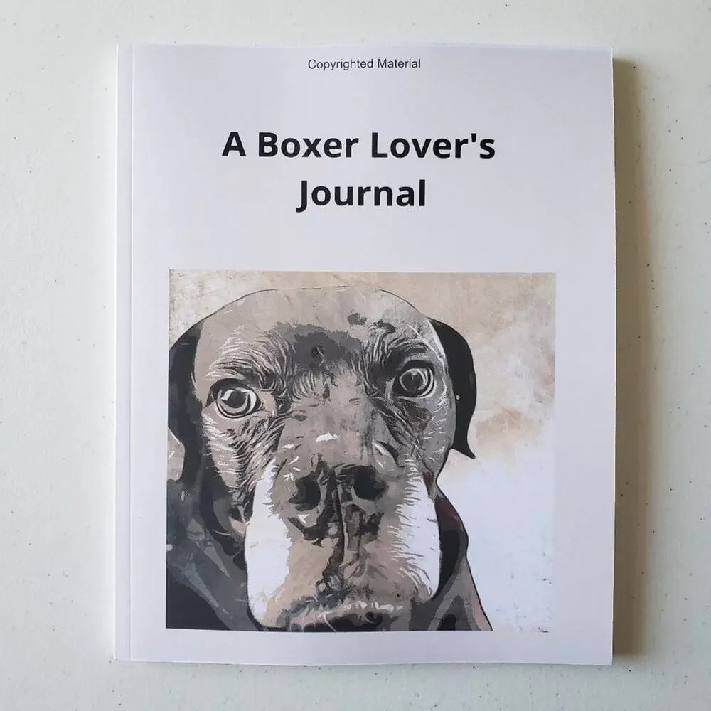 A Boxer Lover’s Journal: Spencer Black Lined 120 Page Notebook